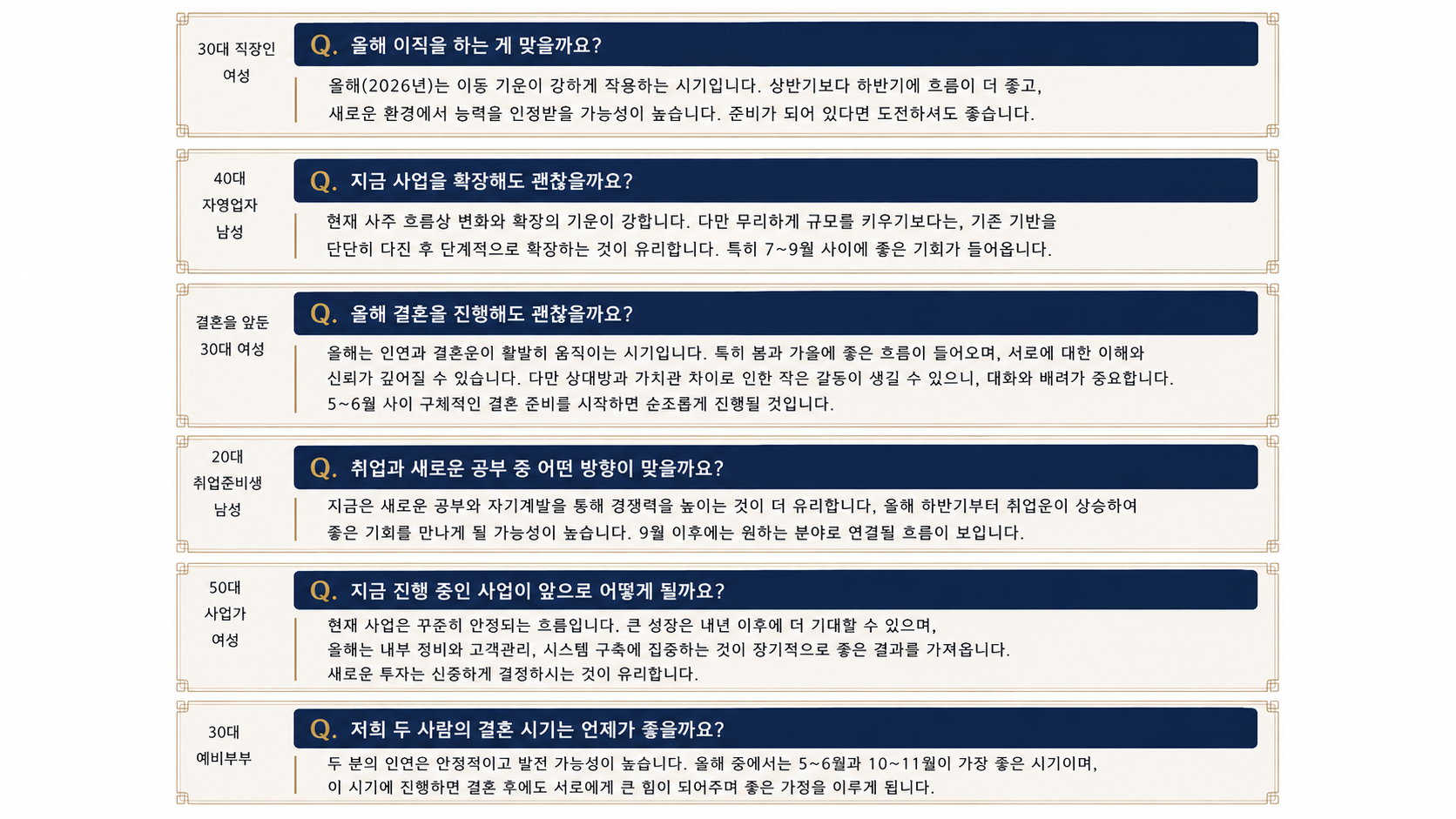 질문 답변 예시